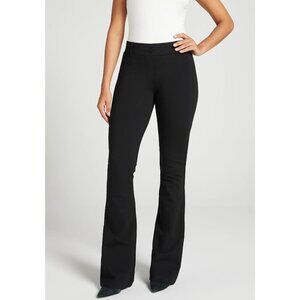 Betabrand Black Bootcut flattering fit Dress Yoga Belt loops Women's Pants Size